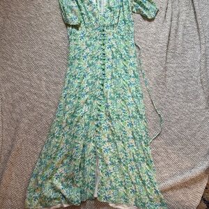 Faithful The Brand Floral Green Maxi Dress